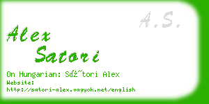 alex satori business card